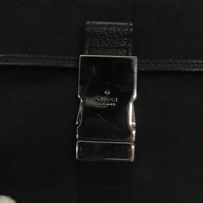 Gucci Buckle Belt GG Canvas, Black, Canvas, Handbag