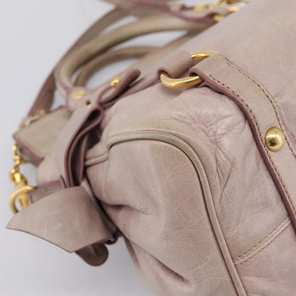 Miu Miu Vitello Lux Leather, Pink, Leather, Handbag