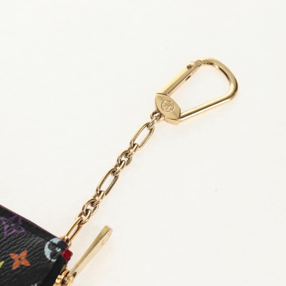 Louis Vuitton Pochette clés NM Monogram Multicolor Canvas, Black, Canvas, Wallet