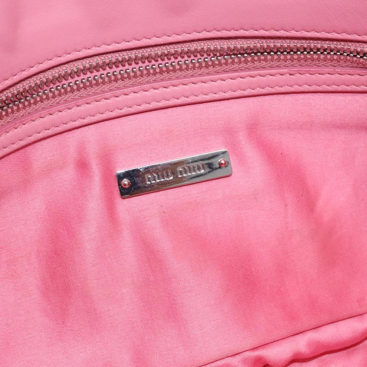 Miu Miu Crystal Clutch Matelasse Leather, Pink, Leather, Handbag