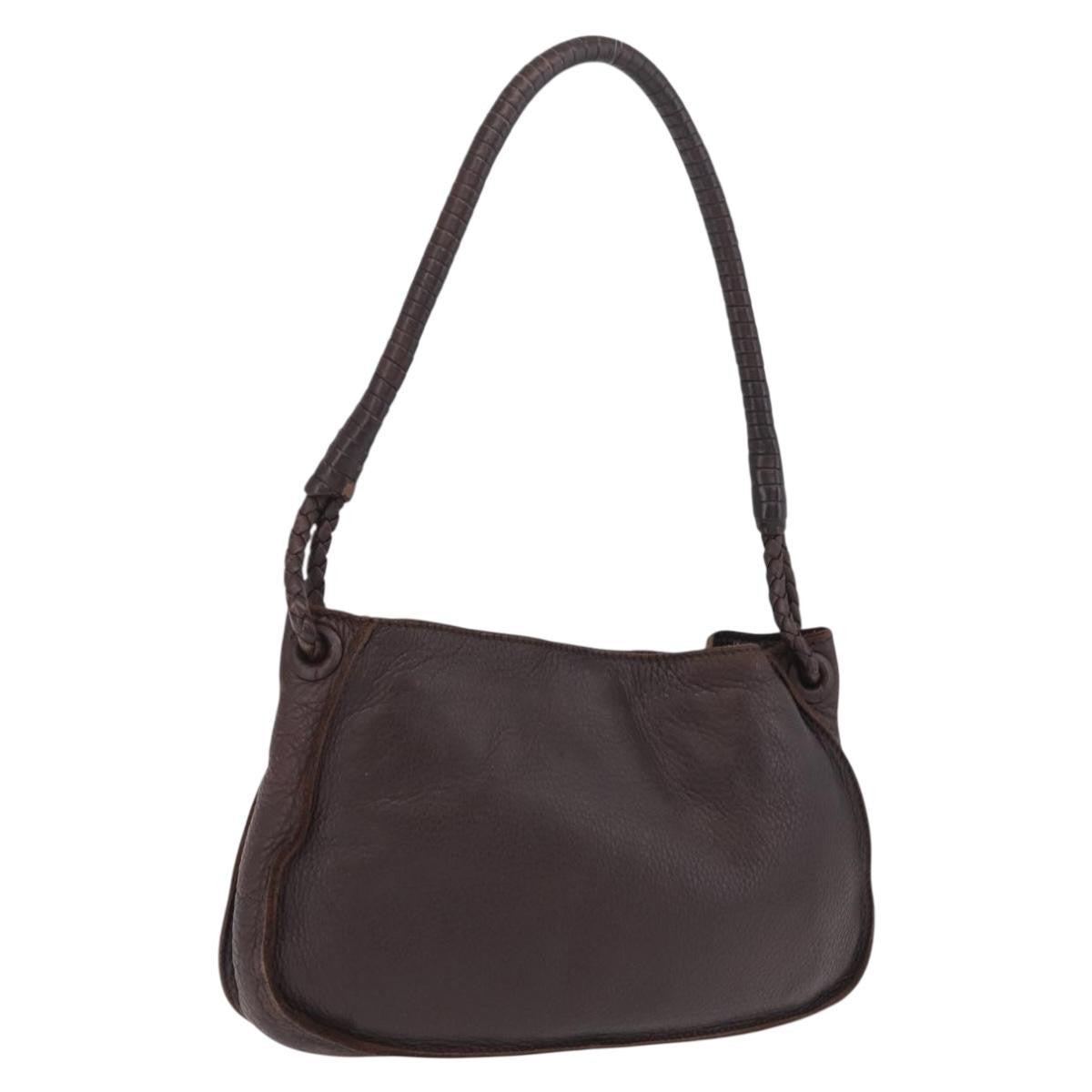 Bottega Veneta Shoulder Leather, Brown, Leather, Shoulder Bag