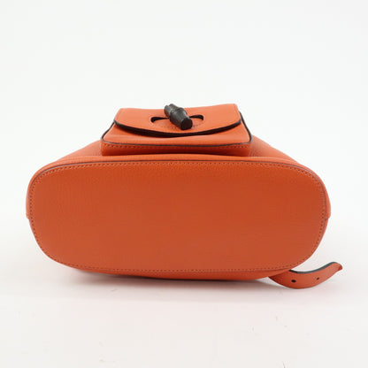 Gucci Bamboo Tassel Leather, Orange, Leather, Backpack