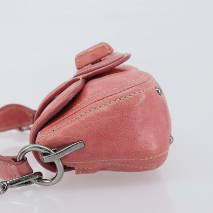 Prada Turnlock Flap Soft Calf, Pink, Leather, Shoulder Bag