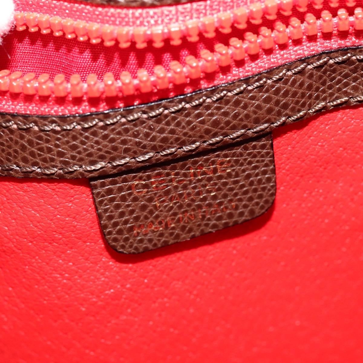 Celine Vintage Turnlock Leather, Brown, Leather, Shoulder Bag