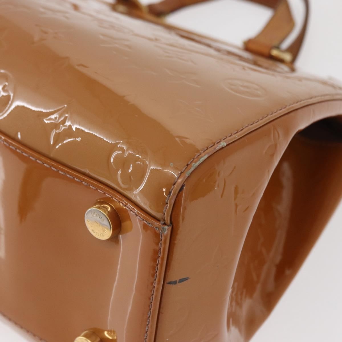 Louis Vuitton Brea Monogram Vernis, Brown, Patent Leather, Handbag
