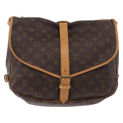 Louis Vuitton Saumur Monogram, Brown, Canvas, Shoulder Bag