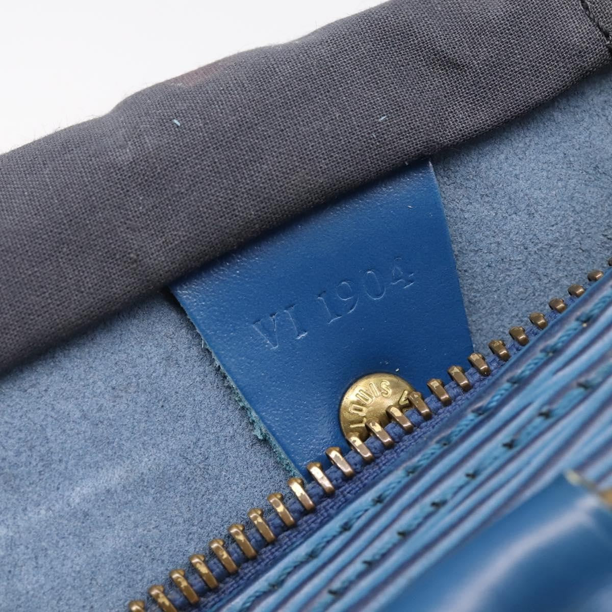 Louis Vuitton Speedy Epi Leather, Blue, Leather, Handbag