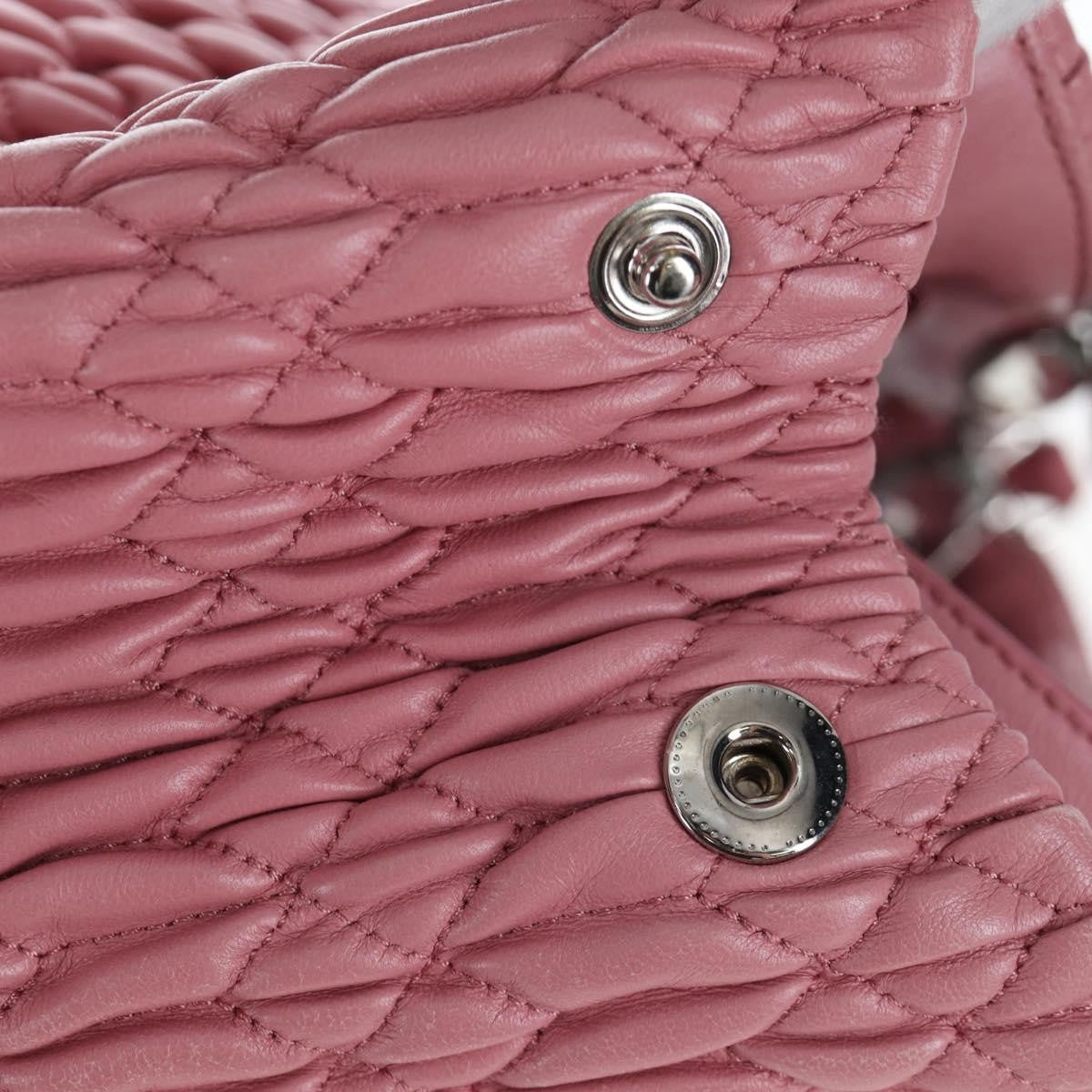Miu Miu Crystal Turnlock Convertible Satchel Leather, Pink, Leather, Shoulder Bag