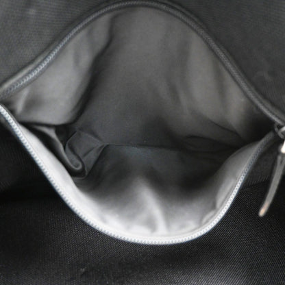 Prada Shoulder Canvas and Leather, Blue, Nylon, Shoulder Bag