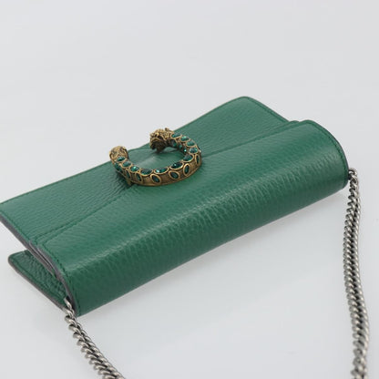Gucci Dionysus Leather, Green, Leather, Shoulder Bag