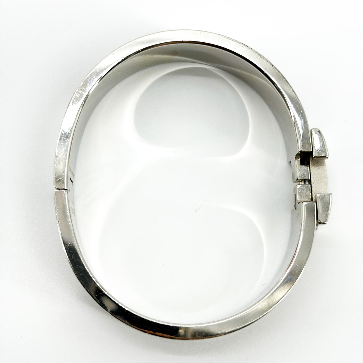Hermes Clic H Enamel, Brown, Silver, Bracelet