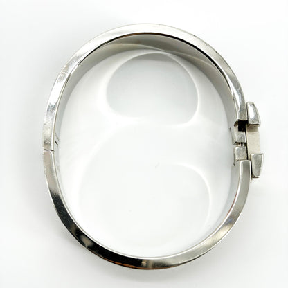 Hermes Clic H Enamel, Brown, Silver, Bracelet
