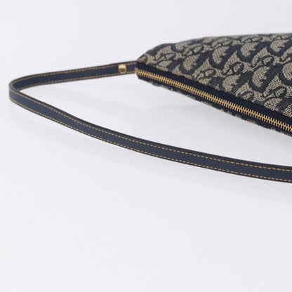 Christian Dior Vintage Saddle Bag Canvas, Navy, Canvas, Clutch