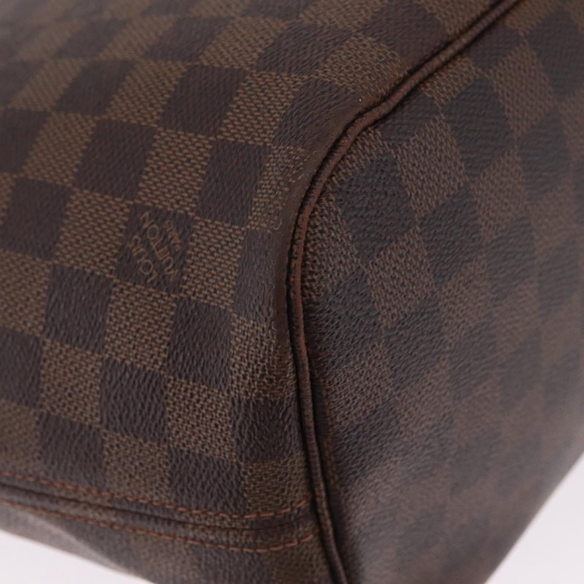 Louis Vuitton Neverfull Damier Ebene, Brown, Canvas, Tote Bag