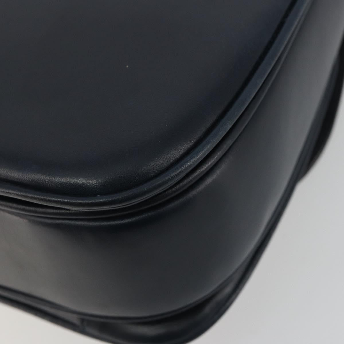 Celine Flap Shoulder Leather, Navy, Leather, Shoulder Bag