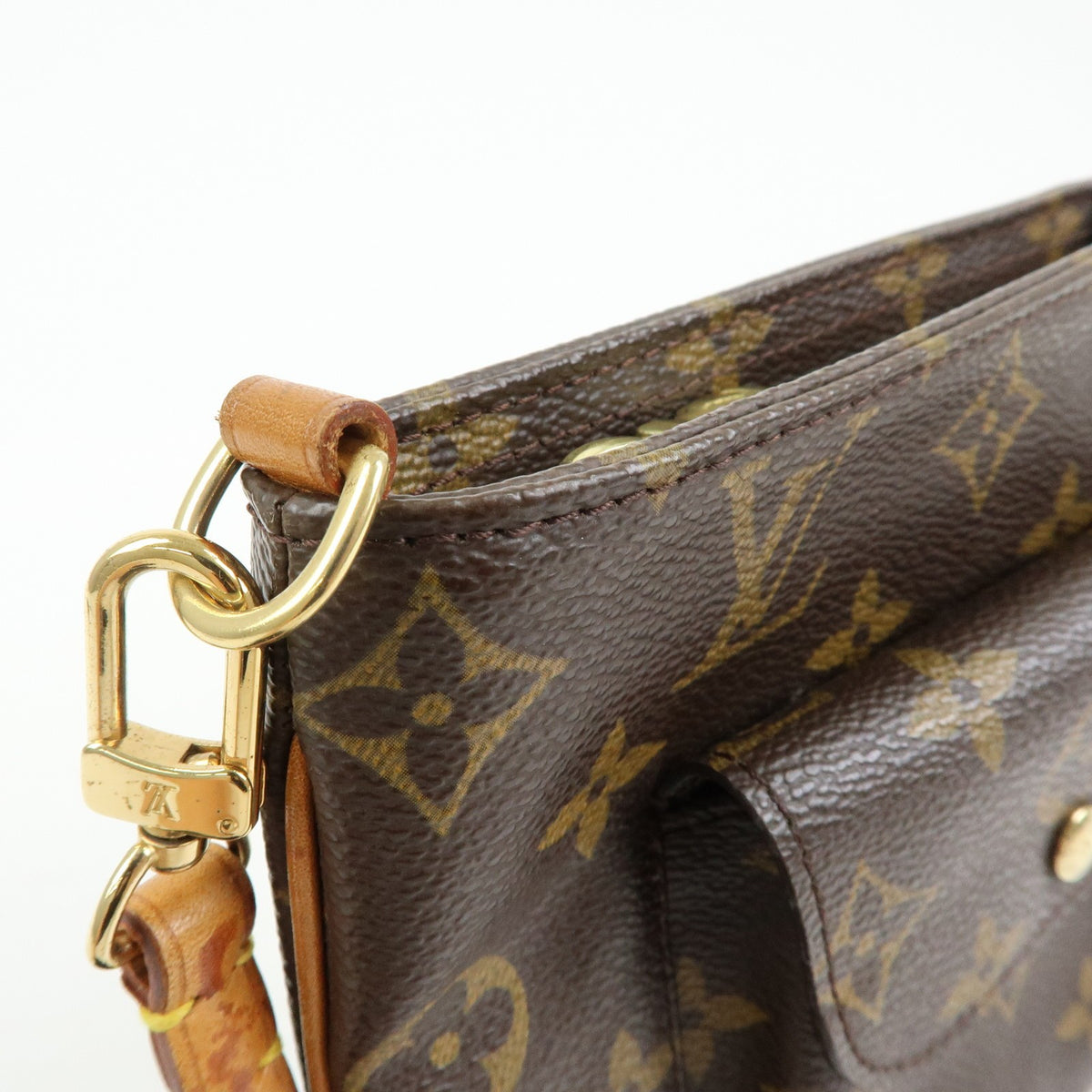 Louis Vuitton Partition Wristlet Clutch Monogram Canvas, Brown, Canvas, Clutch