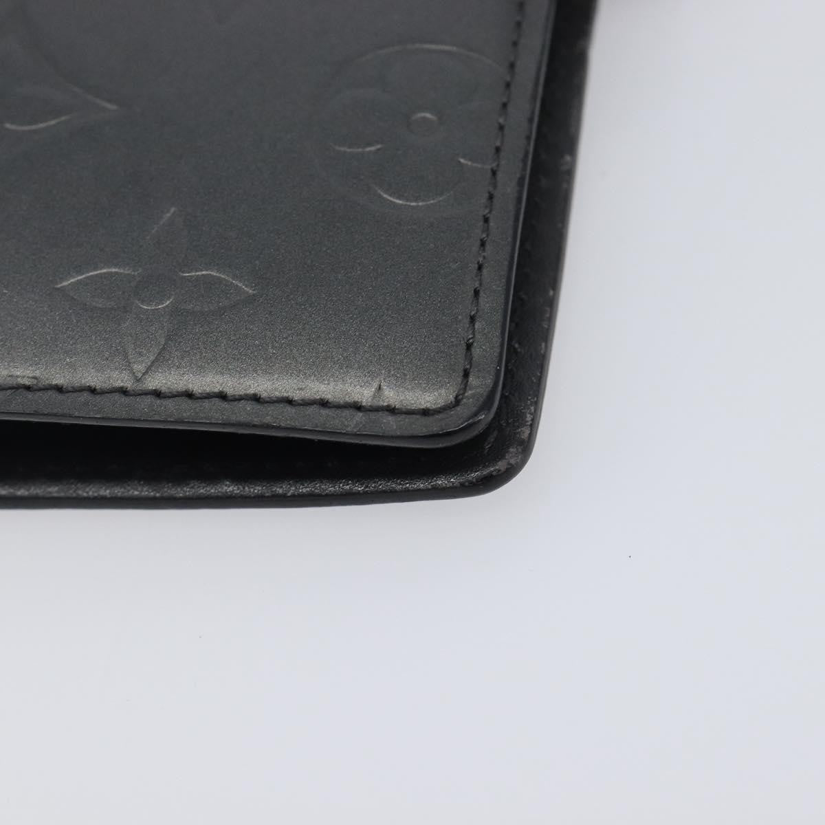 Louis Vuitton Agenda Cover Patent Leather, Black, Canvas, Wallet