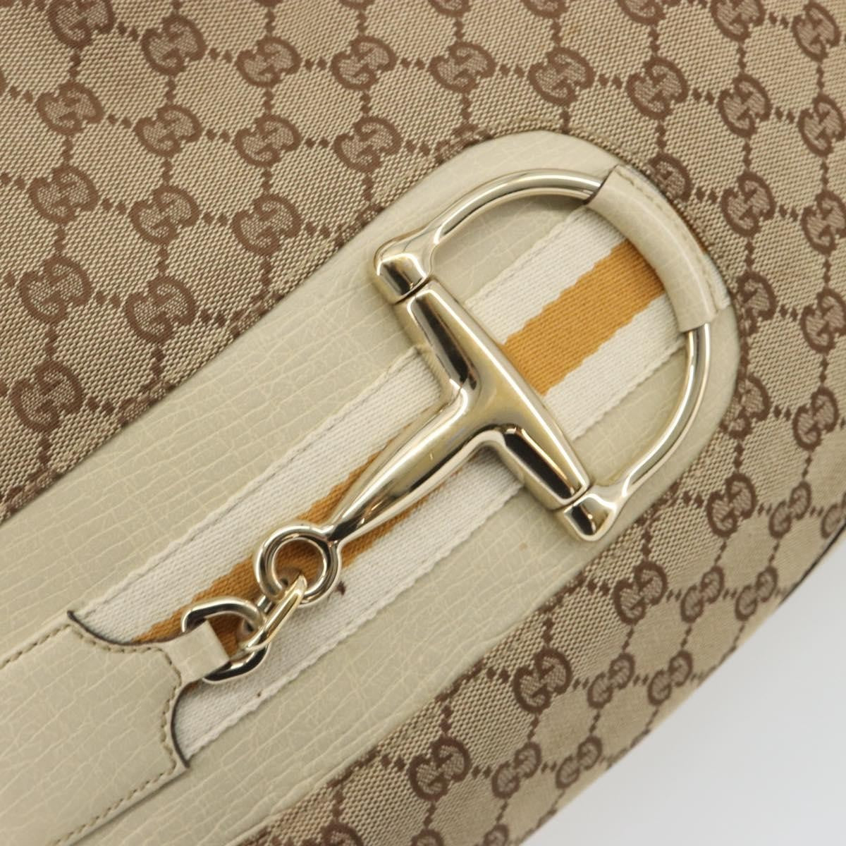 Gucci Hasler Hobo GG Canvas, Beige, Canvas, Shoulder Bag