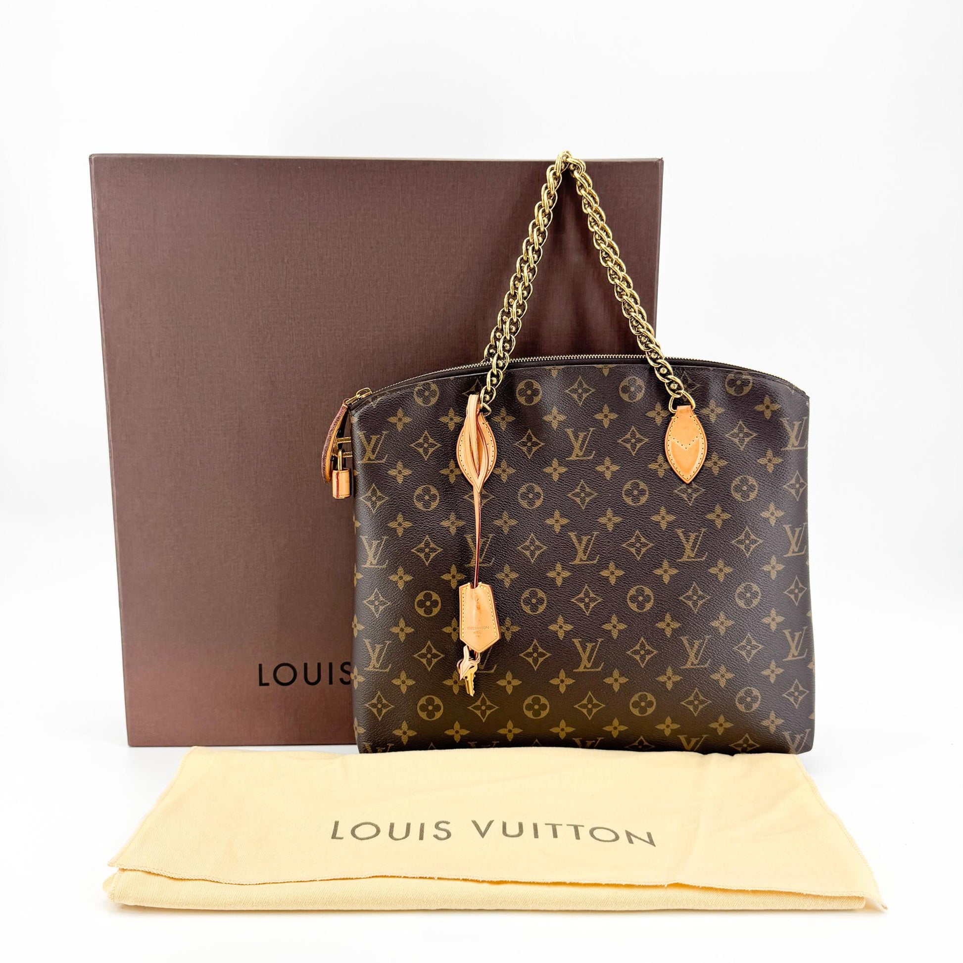 Louis Vuitton Lockit Chain Monogram Canvas, Brown, Canvas, Handbag