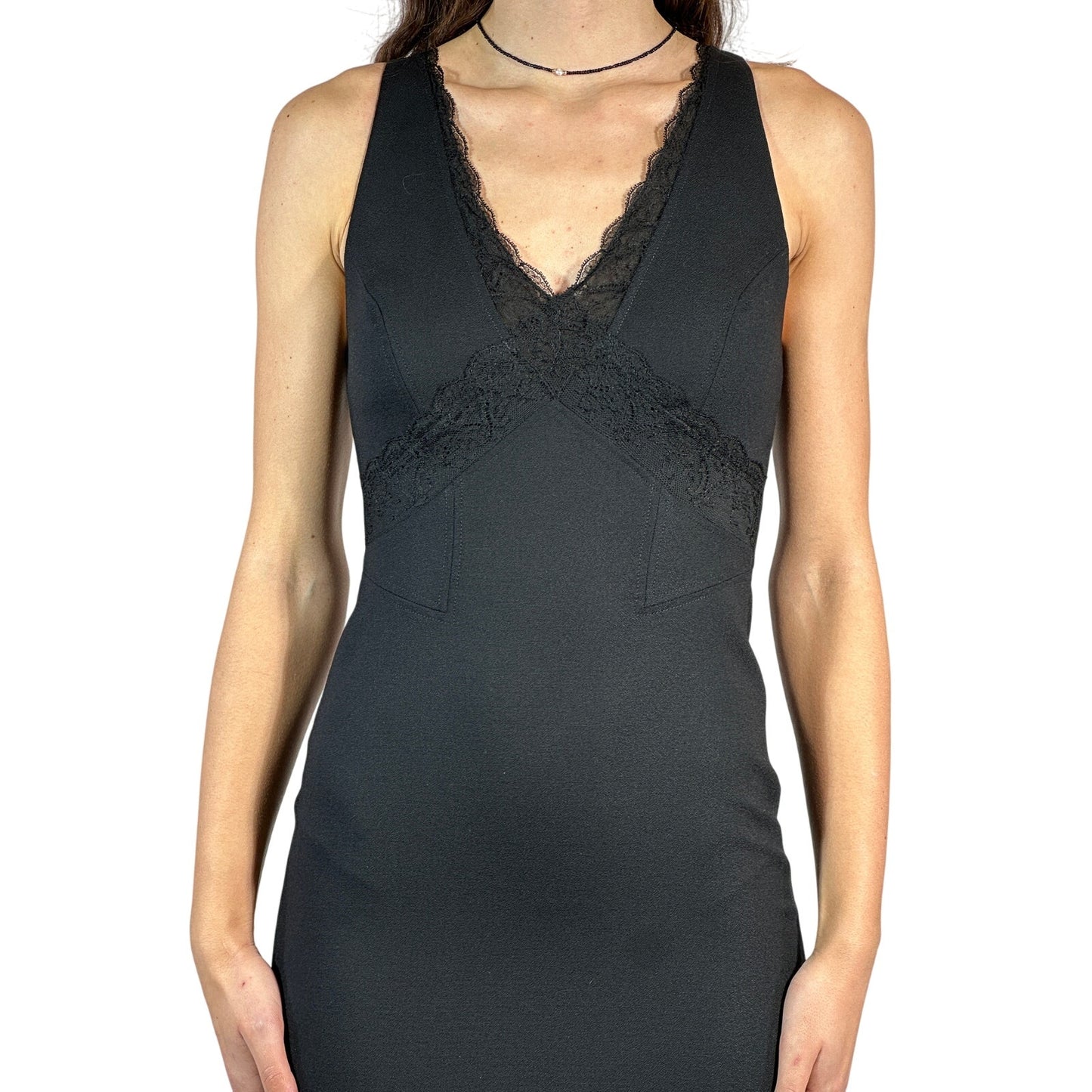 ROBERTO CAVALLI Lace Trim Slip Dress