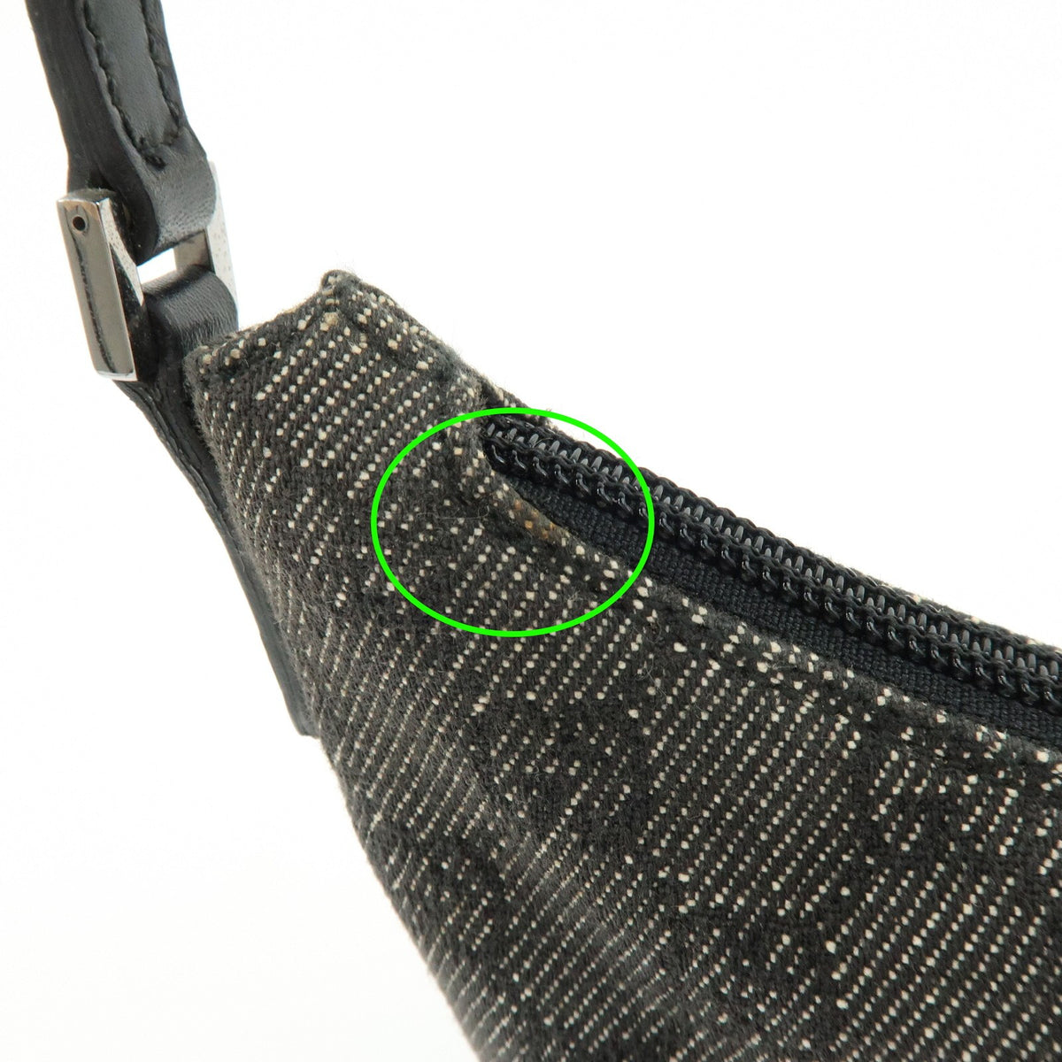 Gucci Horsebit Slim GG Denim with Leather, Black, Leather, Shoulder Bag