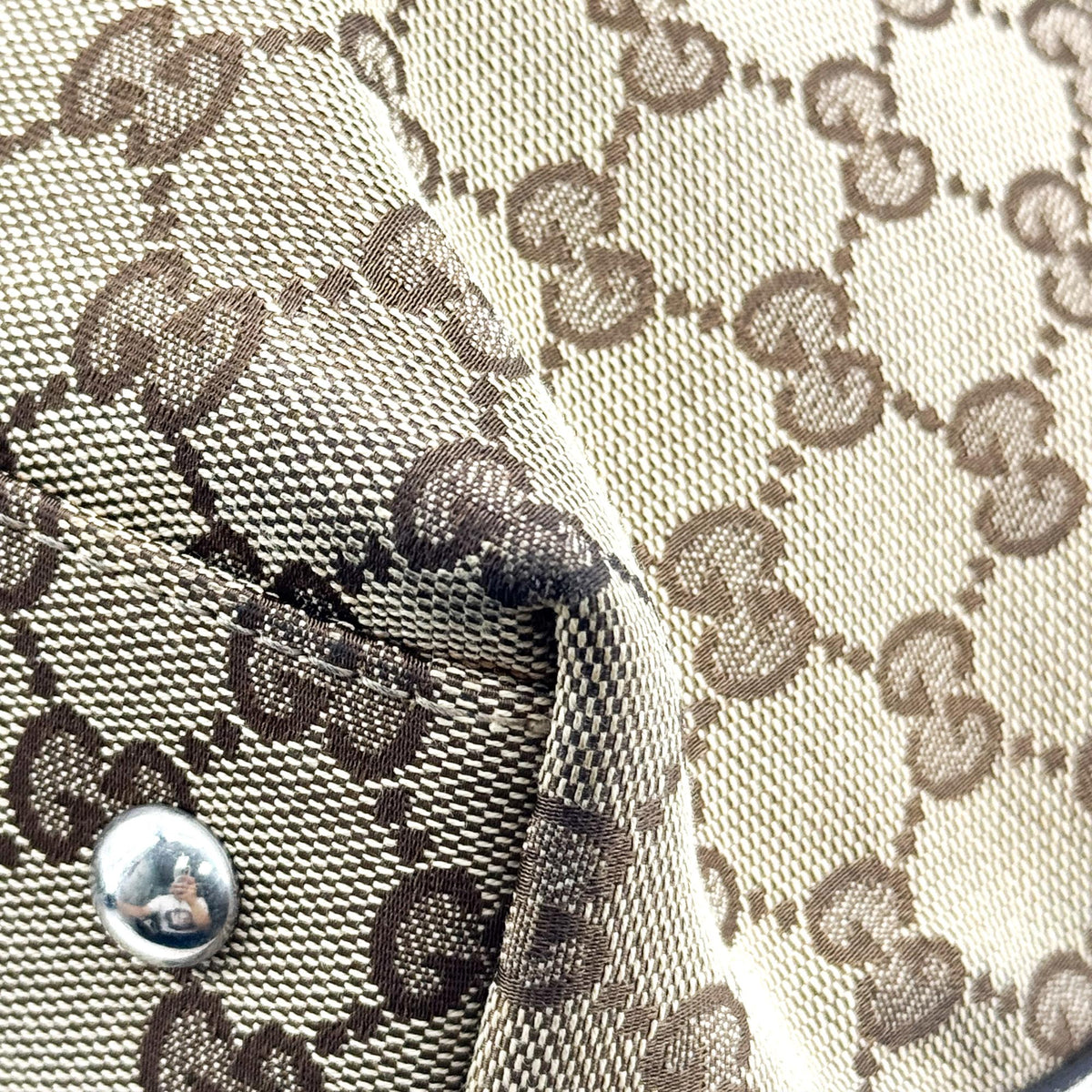Gucci Match Ball GG Canvas, Brown, Canvas, Tote Bag