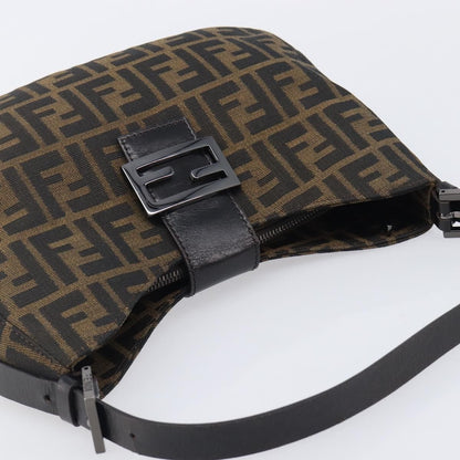 Fendi Vintage Pocket Zucca Canvas, Brown, Canvas, Shoulder Bag