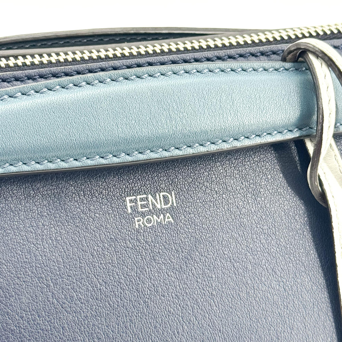 Fendi Selleria By The Way Satchel Leather, White, Calfskin, Shoulder Bag