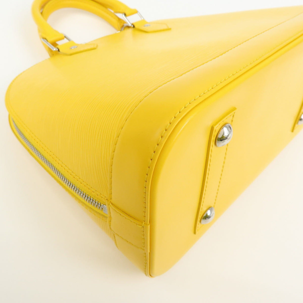 Louis Vuitton Alma Epi Leather, Yellow, Leather, Handbag