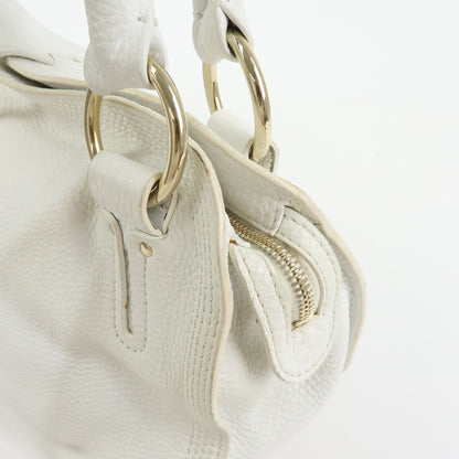 Celine Bittersweet Leather, White, Leather, Handbag