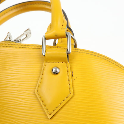 Louis Vuitton Alma Epi Leather, Yellow, Leather, Handbag
