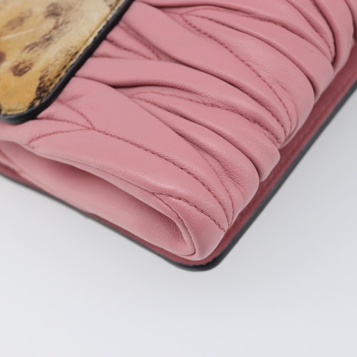 Miu Miu Convertible Flap Haircalf & Matelassé Nappa Leather, Pink, Calfskin, Crossbody Bag