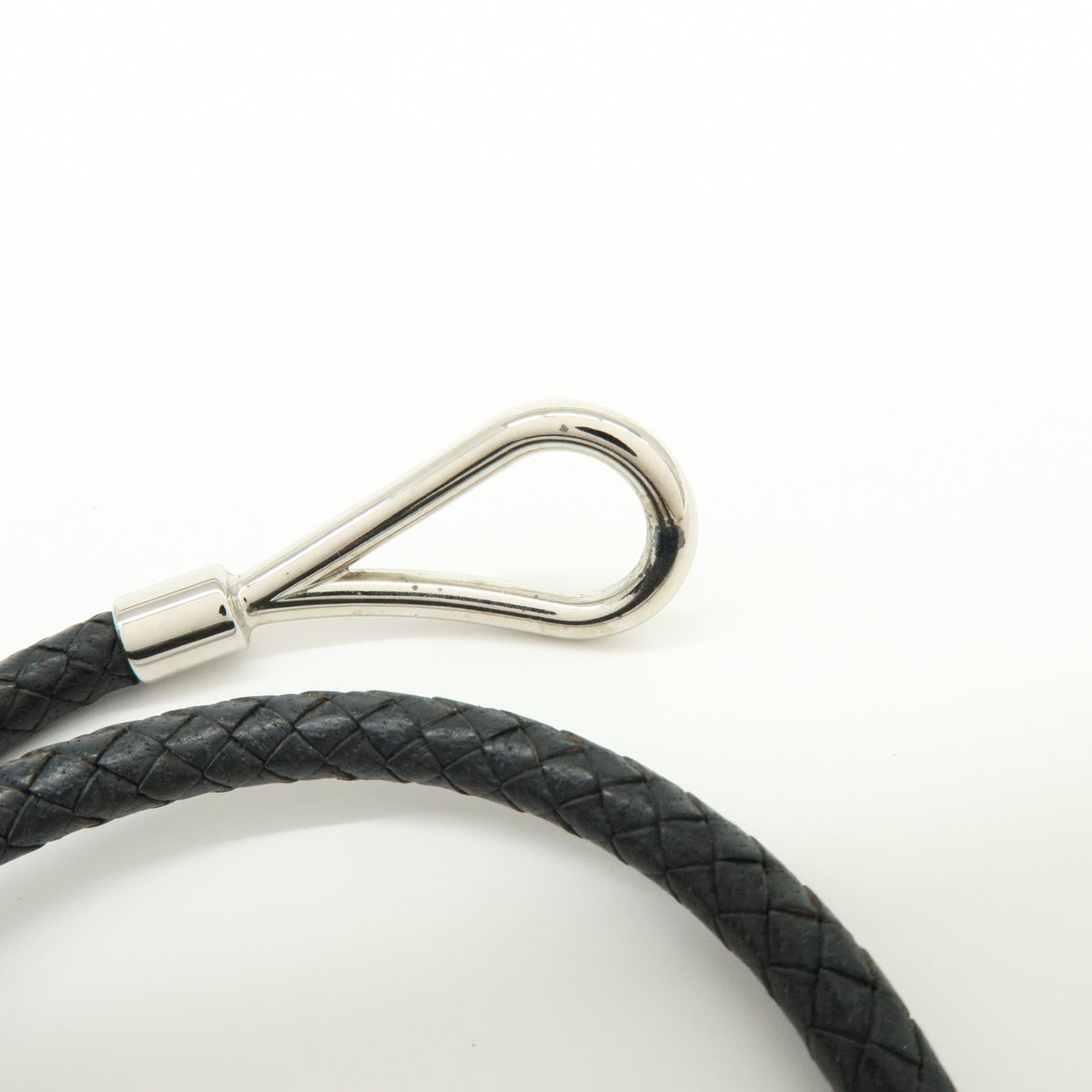 Hermes Jumbo Hook Double Tour Leather and Metal, Black, Leather, Bracelet