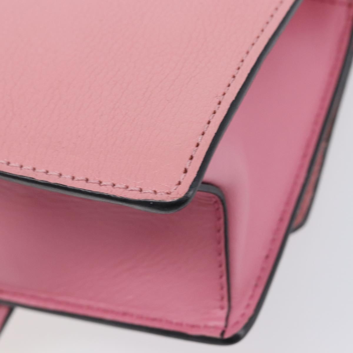 Miu Miu Madras Crystal Flap Leather, Pink, Leather, Crossbody Bag