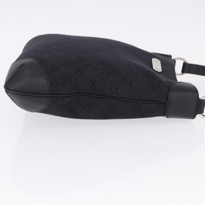 Gucci Original Messenger GG Canvas and leather, Black, Canvas, Shoulder Bag
