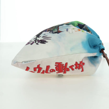Loewe Paula Drawstring Printed Canvas, Blue, Canvas, Clutch