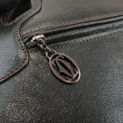 Cartier Marcello Leather, Black, Leather, Handbag