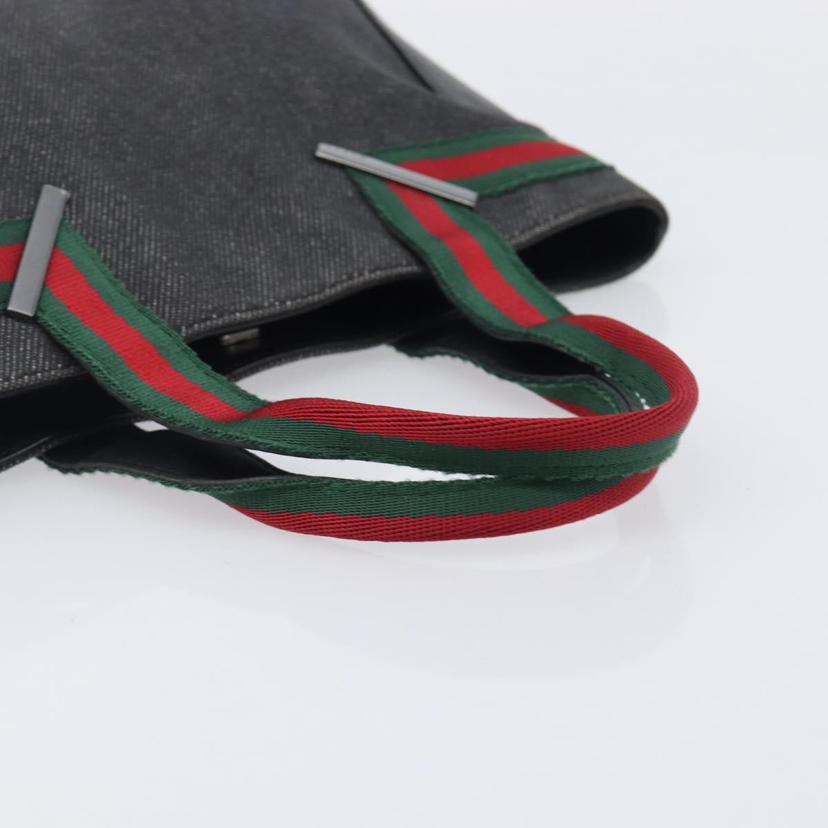 Gucci Sherry Line Tote Canvas, Black, Canvas, Tote Bag