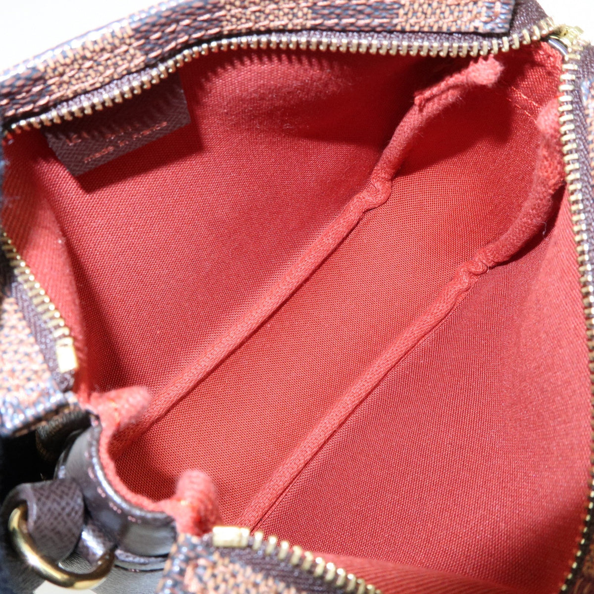 Louis Vuitton Trousse Make Up Damier, Brown, Canvas, Clutch
