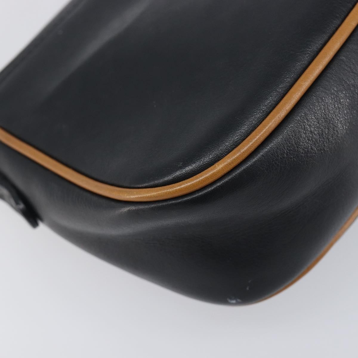 Celine Flap Shoulder Leather, Black, Leather, Shoulder Bag