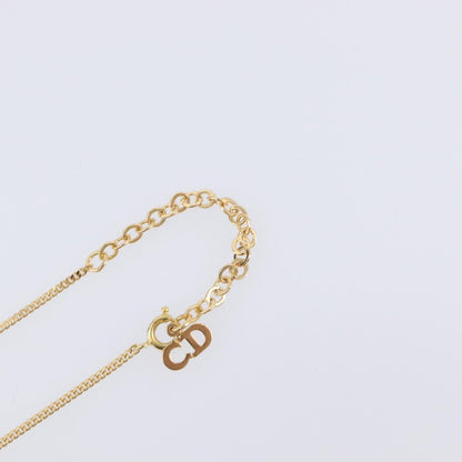 Christian Dior CD Long Metal with Beads, Gold, Metal, Necklace