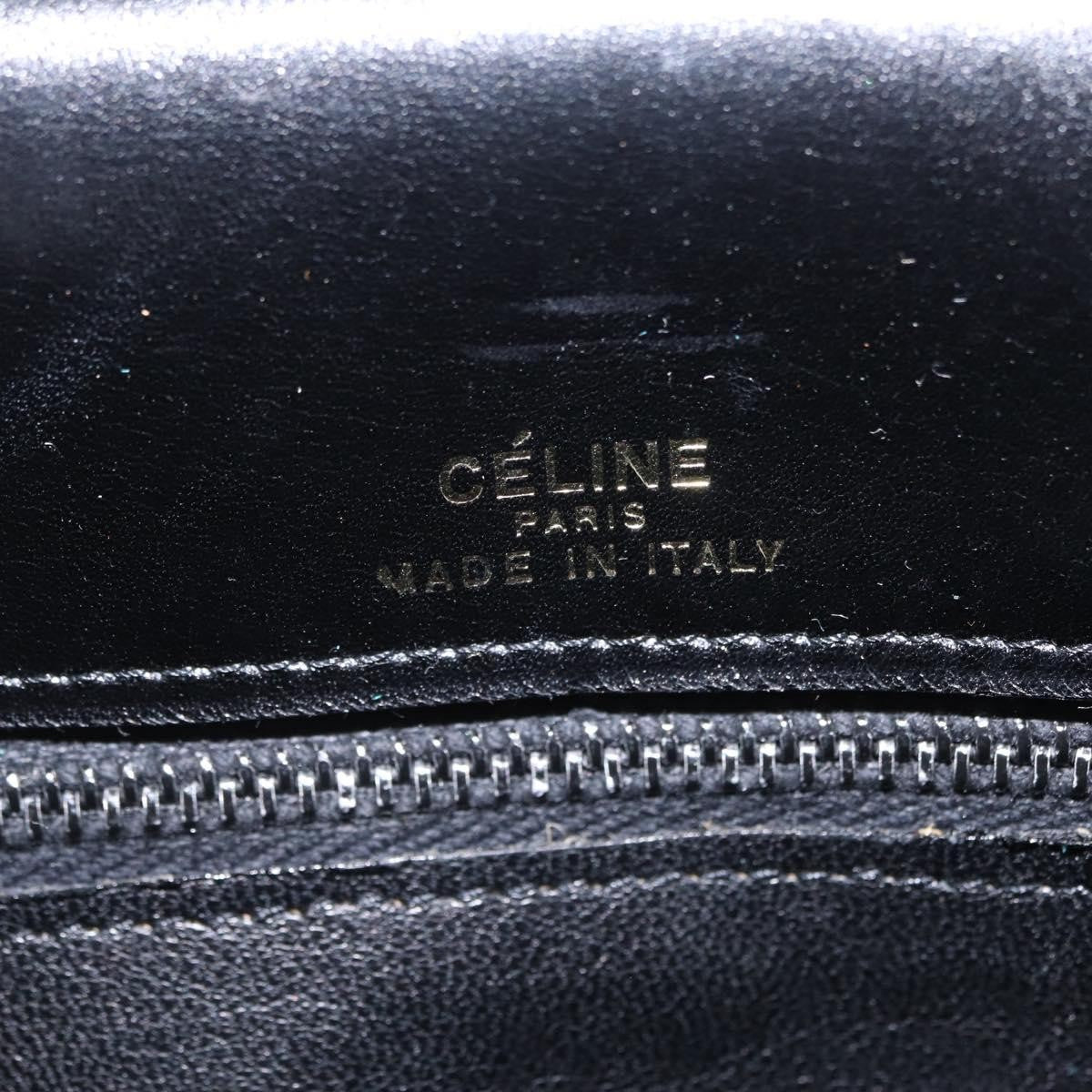 Celine Flap Shoulder Leather, Black, Leather, Shoulder Bag