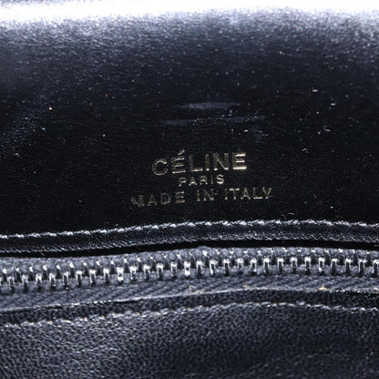 Celine Flap Shoulder Leather, Black, Leather, Shoulder Bag