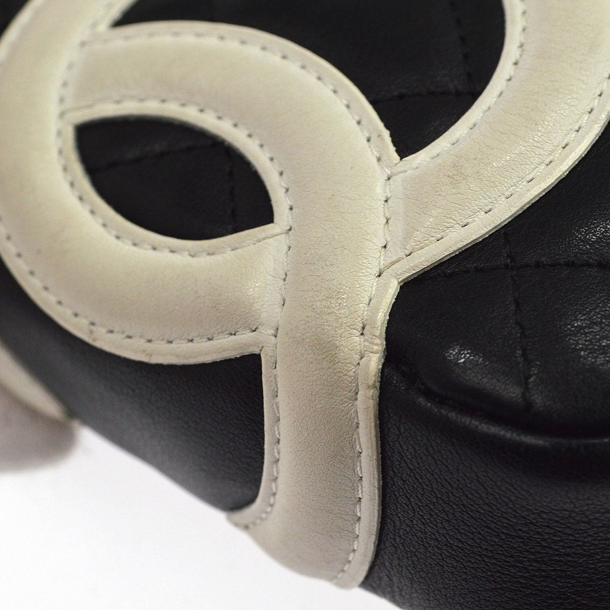 Chanel Cambon Quilted Leather, Black, Leather, Crossbody Bag