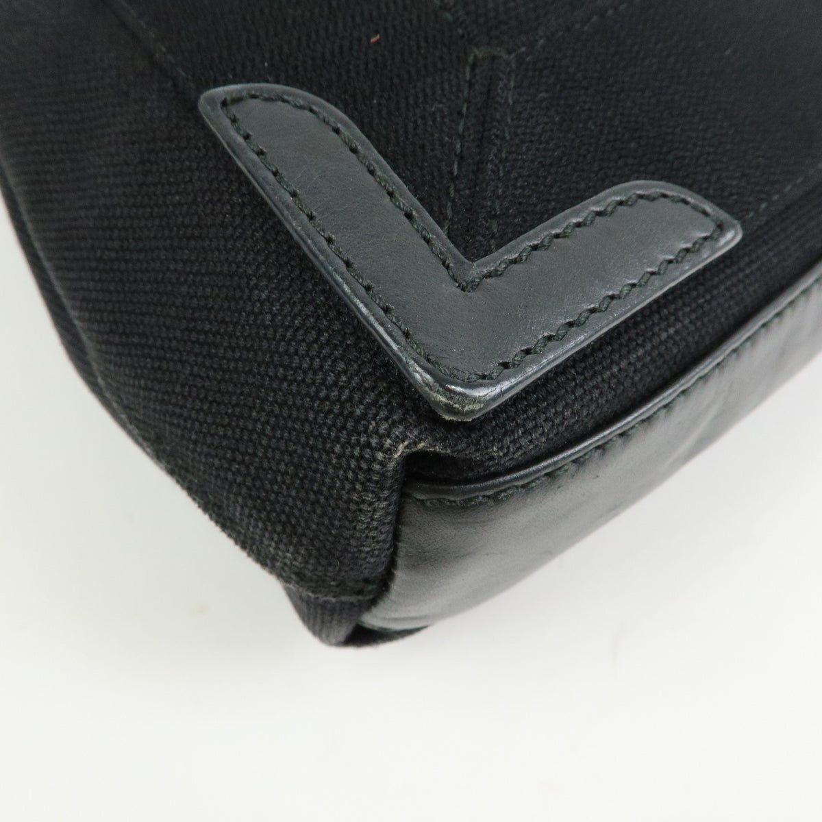 Balenciaga Navy Cabas Canvas with Leather, Black, Canvas, Tote Bag