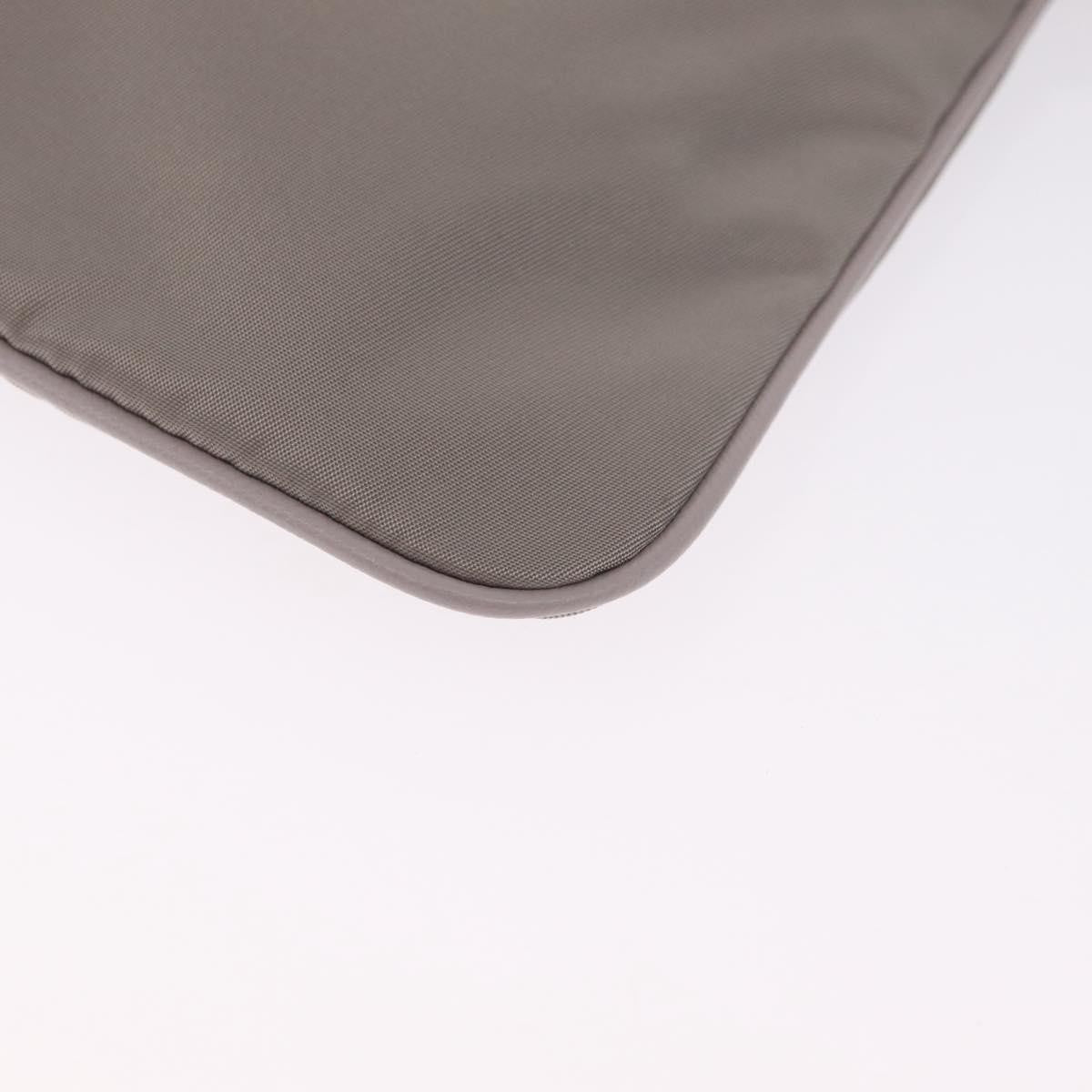 Salvatore Ferragamo Vala Clutch Nylon, Gray, Nylon, Clutch