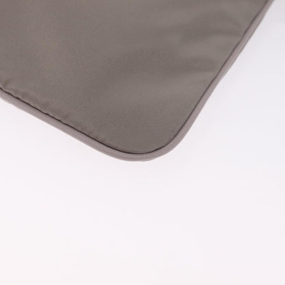Salvatore Ferragamo Vala Clutch Nylon, Gray, Nylon, Clutch