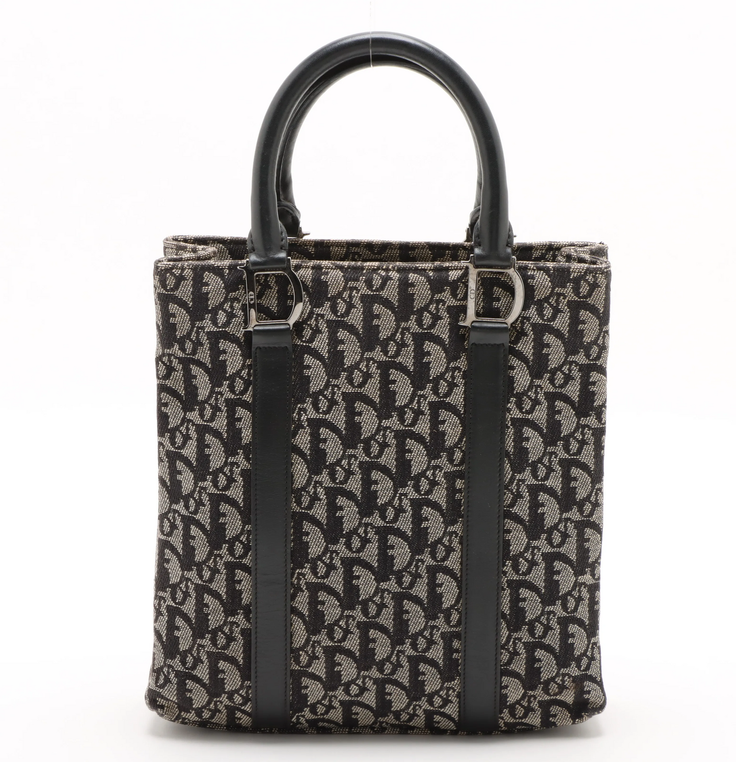 Christian Dior Trotteur Tote Bag Canvas, NAVY, CANVAS, Tote bag