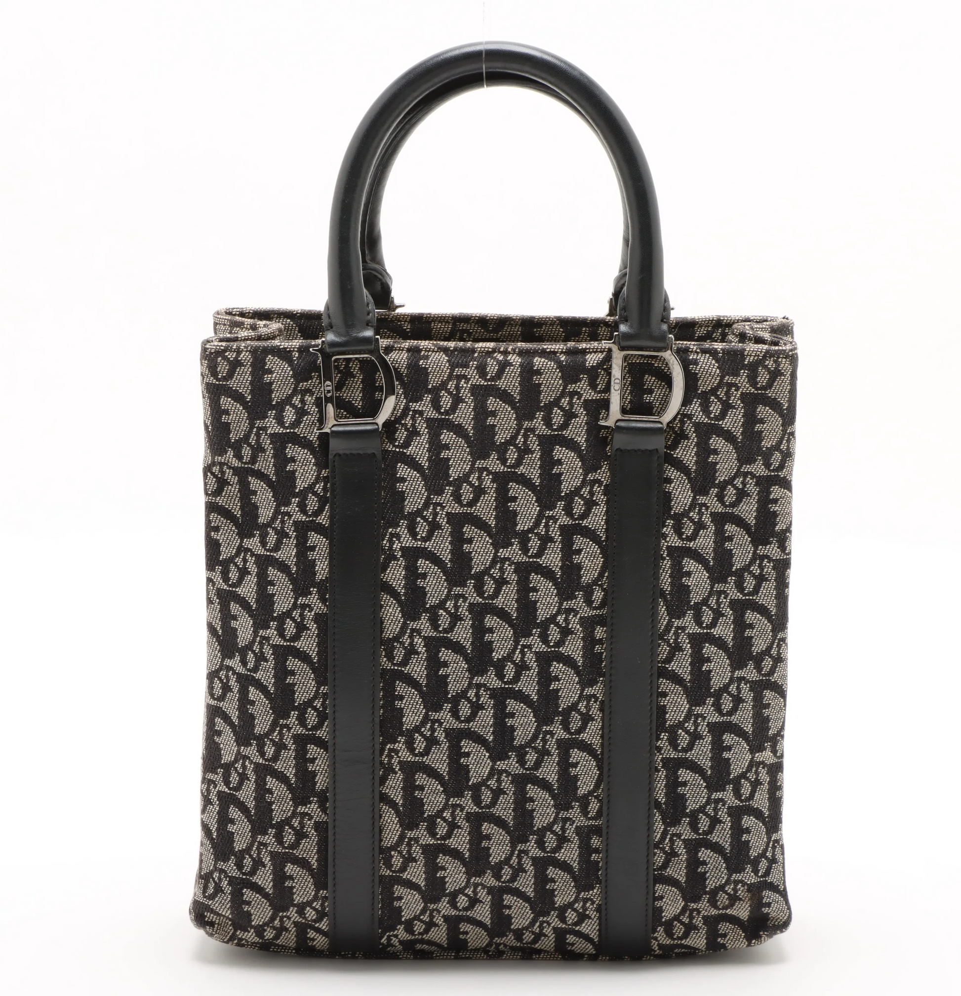 Christian Dior Trotteur Tote Bag Canvas, NAVY, CANVAS, Tote bag