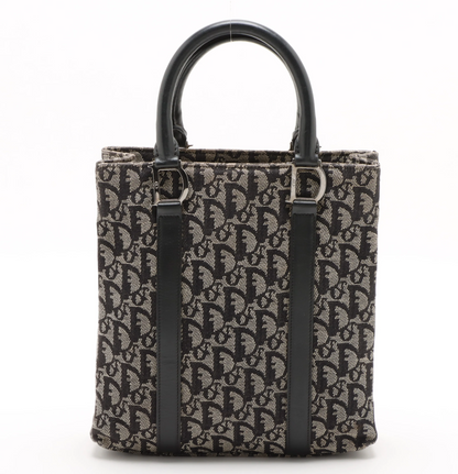 Christian Dior Trotteur Tote Bag Canvas, NAVY, CANVAS, Tote bag